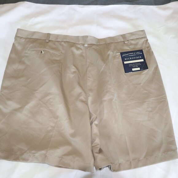 Men's Shorts 48 9" inseam Pleated Front Roundtree & Yorke Comfortable 3 Pairs - Picture 4 of 10